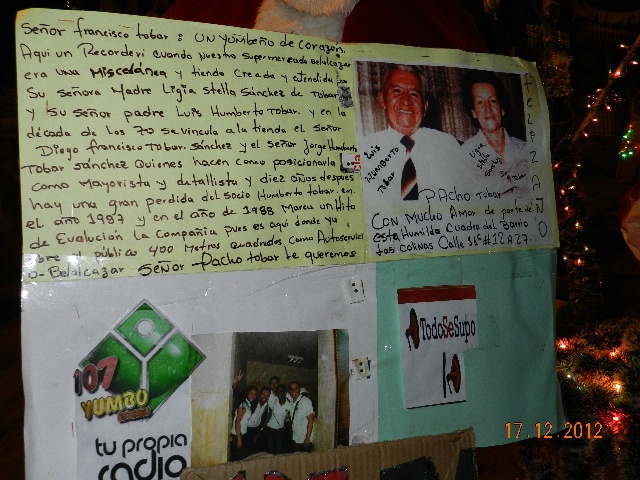 La creatividad de los vecinos de Las Colinas los llevó a escribir la reseña histórica del Supermercado Belalcázar.